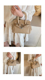 NNEDSZ Khaki Mini Black Litchi Texture  Bag - Handbag, Crossbody & Shoulder Bag