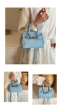 NNEDSZ Blue Mini Black Litchi Texture  Bag - Handbag, Crossbody & Shoulder Bag