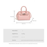 NNEDSZ Pink Mini Black Litchi Texture  Bag - Handbag, Crossbody & Shoulder Bag