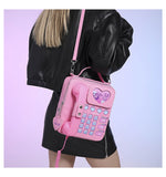 NNEDSZ Pink Sweet Girl Creative Crossbody Bag with Telephone Design, PU Material, Lightweight and Unique