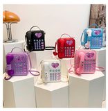 NNEDSZ Pink Sweet Girl Creative Crossbody Bag with Telephone Design, PU Material, Lightweight and Unique