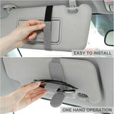NNEDSZ 2 Pcs Off White Magnetic Leather Car Sunglasses Clip - Dual-Use Multifunctional Card Holder, Premium Cowhide