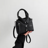 NNEDSZ Black Trendy Shirt-Inspired PU Shoulder Bag | Stylish Handbag with Unique Design