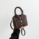 NNEDSZ Brown Trendy Shirt-Inspired PU Shoulder Bag | Stylish Handbag with Unique Design