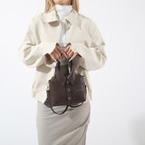 NNEDSZ Brown Trendy Shirt-Inspired PU Shoulder Bag | Stylish Handbag with Unique Design
