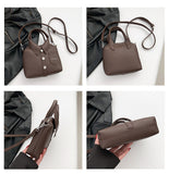 NNEDSZ Brown Trendy Shirt-Inspired PU Shoulder Bag | Stylish Handbag with Unique Design
