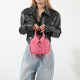 NNEDSZ Pink Trendy Shirt-Inspired PU Shoulder Bag | Stylish Handbag with Unique Design