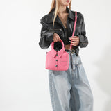 NNEDSZ Pink Trendy Shirt-Inspired PU Shoulder Bag | Stylish Handbag with Unique Design