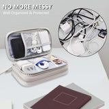 NNEDSZ Grey Portable Digital Organizer Bag - Multifunctional Storage for Power Banks, Cables, and Accessories(Photography Props Not Included)