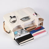NNEDSZ White Large Capacity Multi-Compartment Tote Bag - Stylish and Versatile for Women, Ideal for Organizing Essentials or as a Mommy Bag(Photography props not included)