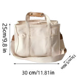 NNEDSZ White Large Capacity Multi-Compartment Tote Bag - Stylish and Versatile for Women, Ideal for Organizing Essentials or as a Mommy Bag(Photography props not included)