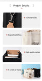NNEDSZ White Large Capacity Multi-Compartment Tote Bag - Stylish and Versatile for Women, Ideal for Organizing Essentials or as a Mommy Bag(Photography props not included)