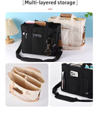 NNEDSZ Black Large Capacity Multi-Compartment Tote Bag - Stylish and Versatile for Women, Ideal for Organizing Essentials or as a Mommy Bag(Photography props not included)
