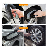 NNEDSZ Type A 9-Piece Car Wash Tool Kit - Tire & Wheel Brushes, Wash Mitt, Microfiber Towels, and Wax Sponge Set