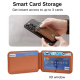 NNEDSZ Black MagSafe Magnetic Wallet with Stand - PU Leather Card Holder for iPhone