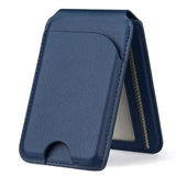 NNEDSZ Dark Blue MagSafe Magnetic Wallet with Stand - PU Leather Card Holder for iPhone