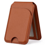 NNEDSZ Brown MagSafe Magnetic Wallet with Stand - PU Leather Card Holder for iPhone