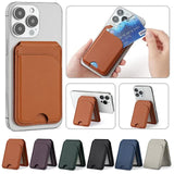 NNEDSZ Light Grey MagSafe Magnetic Wallet with Stand - PU Leather Card Holder for iPhone