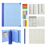 NNEDSZ Blue Accordion File Binder with 12 Envelopes - Durable Document Organizer