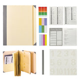 NNEDSZ Yellow Accordion File Binder with 12 Envelopes - Durable Document Organizer