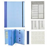 NNEDSZ (Thick Version)Blue Accordion File Binder with 12 Envelopes - Durable Document Organizer