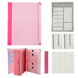 NNEDSZ (Thick Version)Pink Accordion File Binder with 12 Envelopes - Durable Document Organizer
