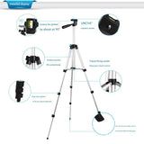 NNEDSZ Black Aluminum Alloy Camera and Phone Tripod - Adjustable Lightweight Stand(Tripod + Small Live Broadcast Clip)