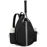NNEDSZ Black Lightweight Waterproof Tennis Racket Backpack - Multifunction Sling and Backpack for Men and Women(The water cup racket is a shooting prop and is not included)