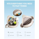NNEDSZ Black Lightweight Waterproof Tennis Racket Backpack - Multifunction Sling and Backpack for Men and Women(The water cup racket is a shooting prop and is not included)