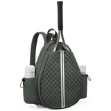 NNEDSZ Green Lightweight Waterproof Tennis Racket Backpack - Multifunction Sling and Backpack for Men and Women(The water cup racket is a shooting prop and is not included)