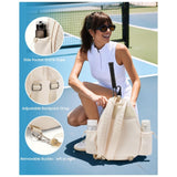 NNEDSZ Purple Lightweight Waterproof Tennis Racket Backpack - Multifunction Sling and Backpack for Men and Women(The water cup racket is a shooting prop and is not included)