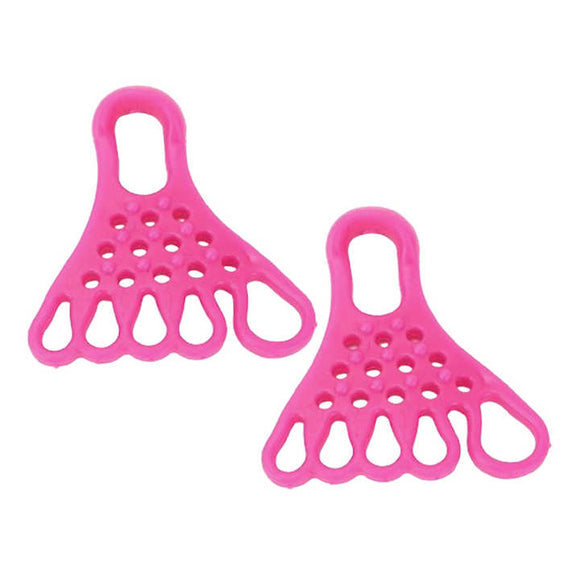 NNEDSZ 2 Pairs Pink Toe Separator and Foot Stretching Band - Arch Support, Bunion Corrector, and Foot Massage Tool