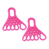 NNEDSZ 2 Pairs Pink Toe Separator and Foot Stretching Band - Arch Support, Bunion Corrector, and Foot Massage Tool