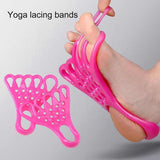 NNEDSZ 2 Pairs Pink Toe Separator and Foot Stretching Band - Arch Support, Bunion Corrector, and Foot Massage Tool