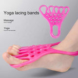 NNEDSZ 2 Pairs Pink Toe Separator and Foot Stretching Band - Arch Support, Bunion Corrector, and Foot Massage Tool