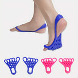 NNEDSZ 2 Pairs Blue Toe Separator and Foot Stretching Band - Arch Support, Bunion Corrector, and Foot Massage Tool