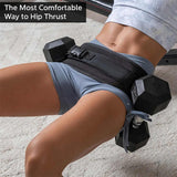 NNEDSZ Black Portable Hip Thrust and Glute Training Belt - Adjustable Weightlifting Support Strap(Dumbbells not included)