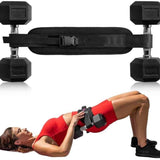 NNEDSZ Black Portable Hip Thrust and Glute Training Belt - Adjustable Weightlifting Support Strap(Dumbbells not included)