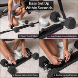 NNEDSZ Black Portable Hip Thrust and Glute Training Belt - Adjustable Weightlifting Support Strap(Dumbbells not included)