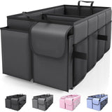 NNEDSZ Black Large-Capacity Foldable Car Trunk Storage Organizer - Collapsible Backseat Storage Box