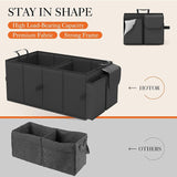 NNEDSZ Off White Large-Capacity Foldable Car Trunk Storage Organizer - Collapsible Backseat Storage Box