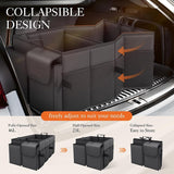 NNEDSZ Off White Large-Capacity Foldable Car Trunk Storage Organizer - Collapsible Backseat Storage Box