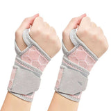 NNEDSZ 2 Pairs Pink Breathable Sports Wrist Support Wrap - Fitness Gym Wristband for Badminton & Injury Prevention