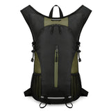 NNEDSZ Black and Dark Green Patchwork Style Lightweight Outdoor Cycling Backpack - Durable and Water-Resistant Oxford Fabric, Large Capacity Sports Hiking Bag, Unisex Design