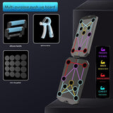 NNEDSZ Black Multi-Function Push-Up Board 3-Piece Set with Upgraded Handles, Non-Slip Mat, and Hand Grip for Home Gym and Fitness Training