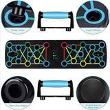 NNEDSZ Black Multi-Function Push-Up Board 3-Piece Set with Upgraded Handles, Non-Slip Mat, and Hand Grip for Home Gym and Fitness Training