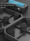 NNEDSZ Black Multi-Function Push-Up Board 3-Piece Set with Upgraded Handles, Non-Slip Mat, and Hand Grip for Home Gym and Fitness Training