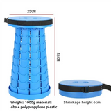 NNEDSZ Blue Portable Outdoor Telescopic Folding Stool with 100 Weight-Bearing Buckles, Lightweight and Compact Design, Perfect for Fishing, Camping, and Travel