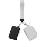 NNEDSZ Black And Grey Portable Ladies Wrist Bag - Mini Wallet for Cards, Coins, and Keys, Lightweight and Stylish Organizer, Perfect for Daily Use
