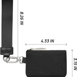 NNEDSZ Black And Grey Portable Ladies Wrist Bag - Mini Wallet for Cards, Coins, and Keys, Lightweight and Stylish Organizer, Perfect for Daily Use